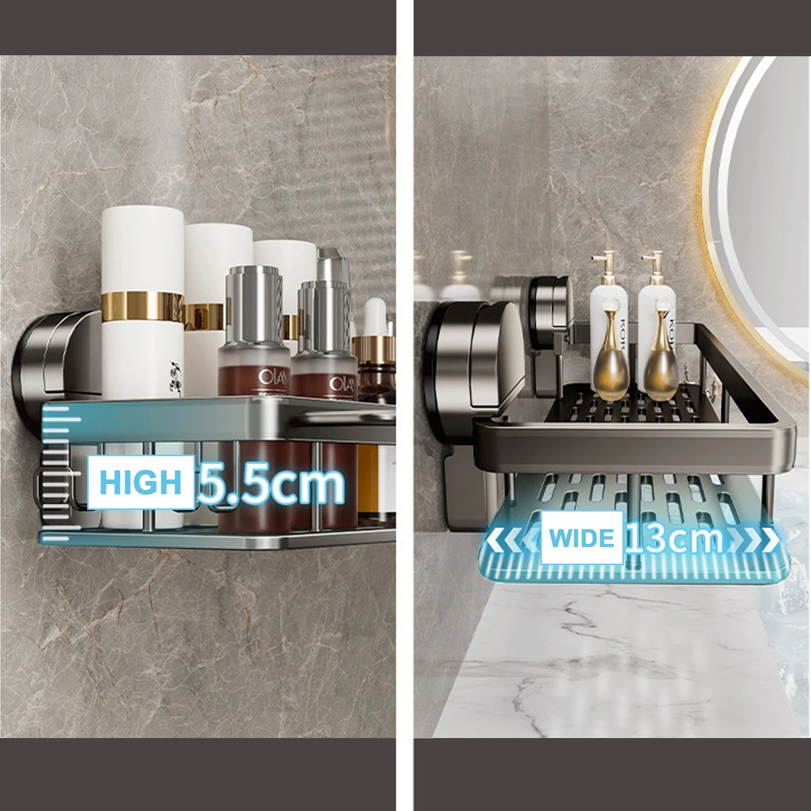 Suction Cup Storage Rack by Snagg A Rack