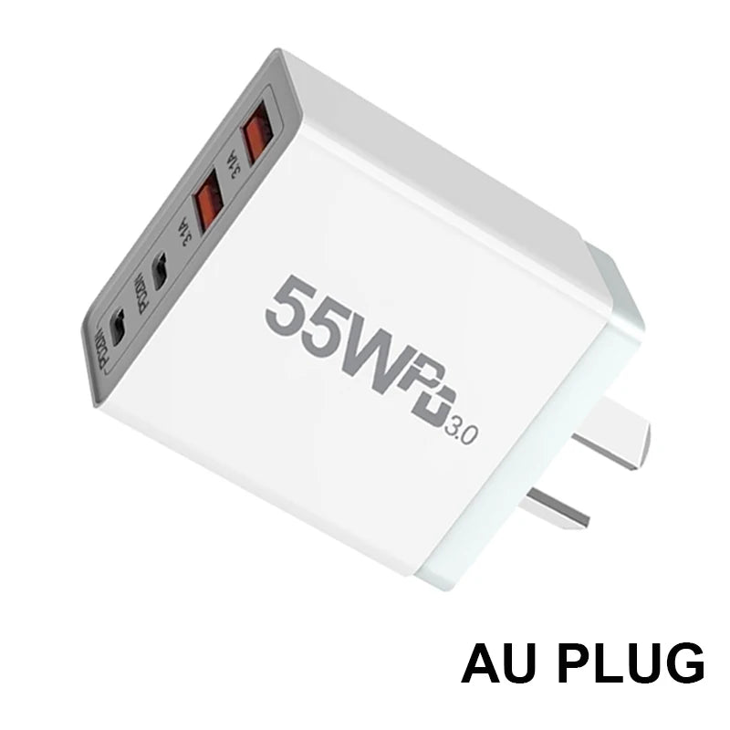 EU/US/UK/AU Plug USB Quick Charging Adapter by Snagg An Adapter