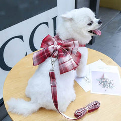 Adjustable Bow Tie Dog Harness & Leash Set - SnaggIt