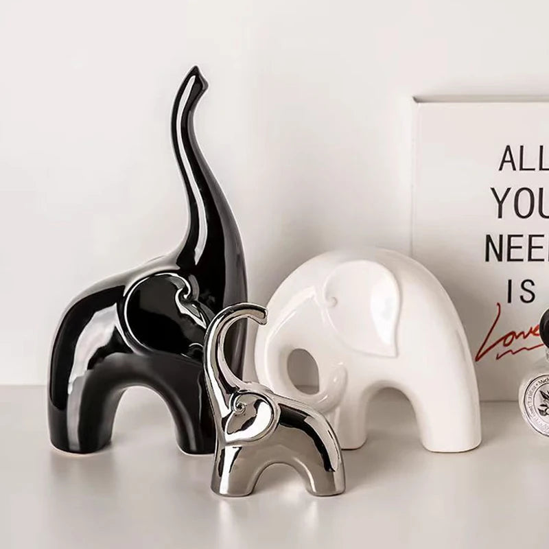 Family of Three Elephant Figurines by Snagg A Sculpture