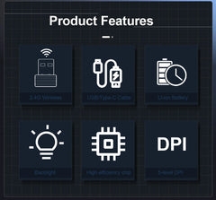 Wireless RGB Gaming Mouse 2.4G USB Connection & 16,000 DPI Optical Sensor for PC & Laptop by Snagg A Gaming Mouse