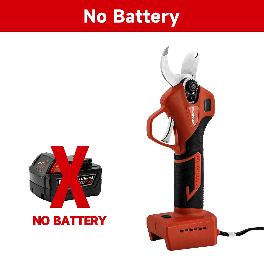 18V Brushless Cordless Electric Pruning Shears – 30mm Power Cutter with LED Display - Milwaukee Batteries