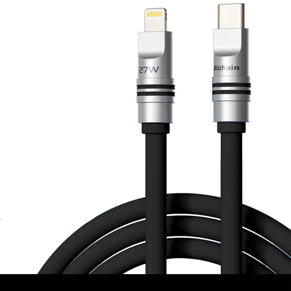 MFi USB-C to Lightning Fast Charging Cable 27W | Liquid Silicone Soft Cable for iPhone 6–14