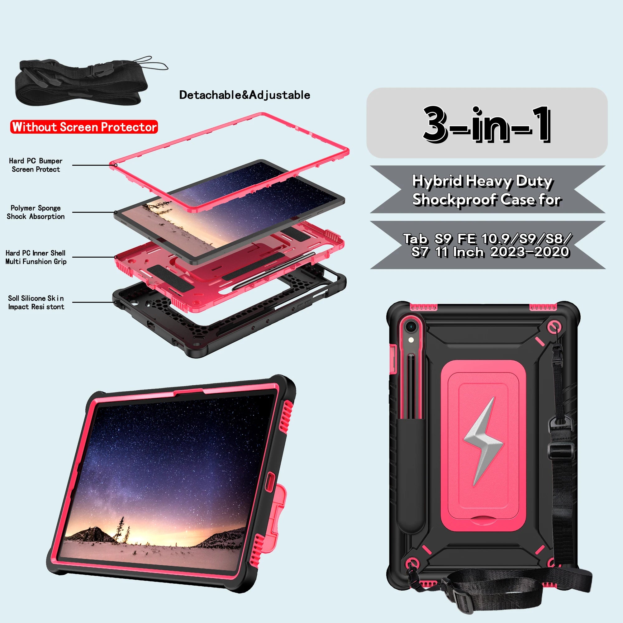 Stand Case for Samsung Tab S10 /S9 /S8 by Snagg A Tab Case
