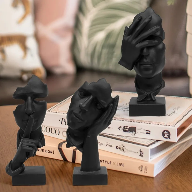 3 Piece Thinker Statue Set by Snagg A Sculpture