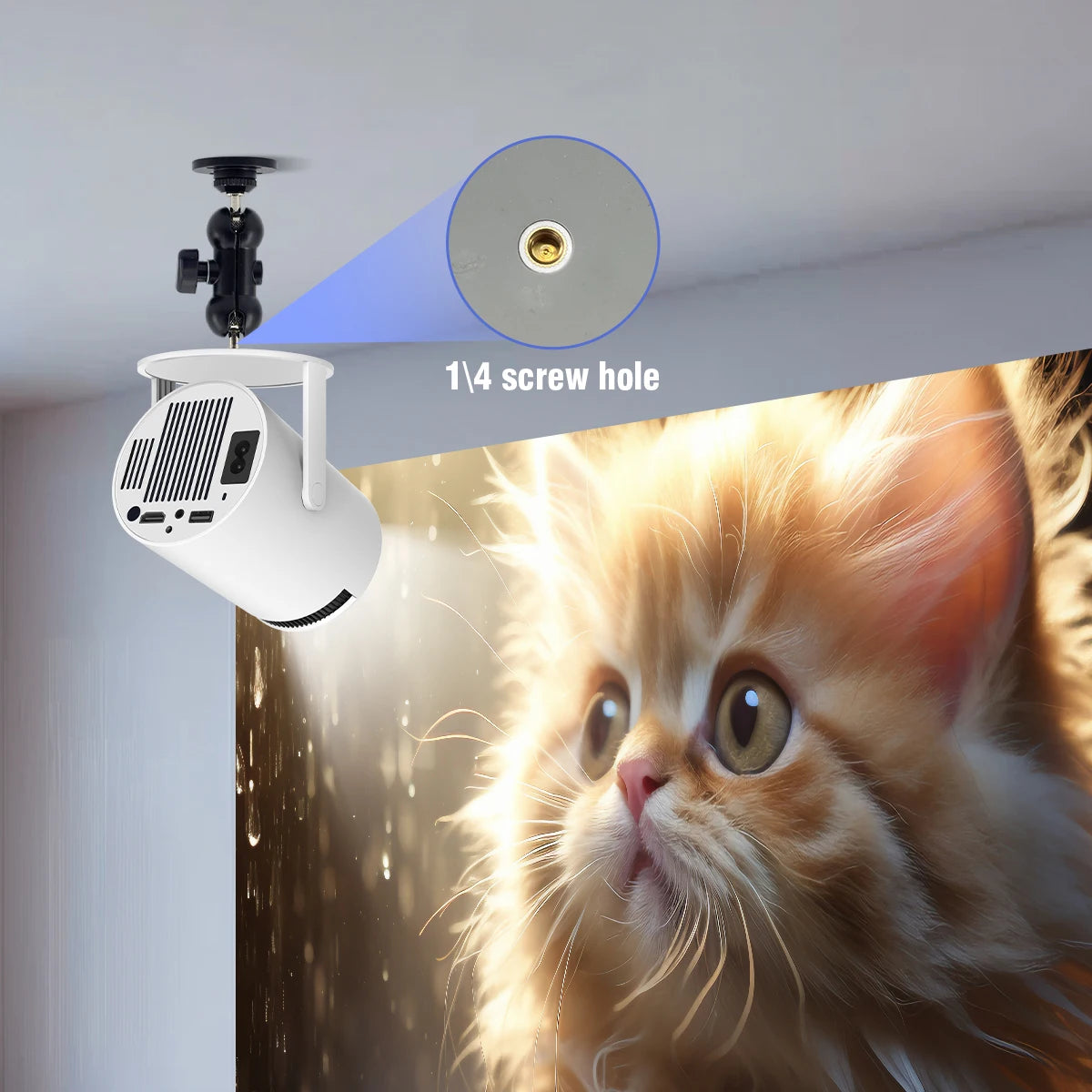 Mini Smart Projector Full HD 1080P with 4K Support by Snagg A Projector