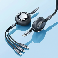 Retractable 100W 3-in-1 Fast Charging Cable