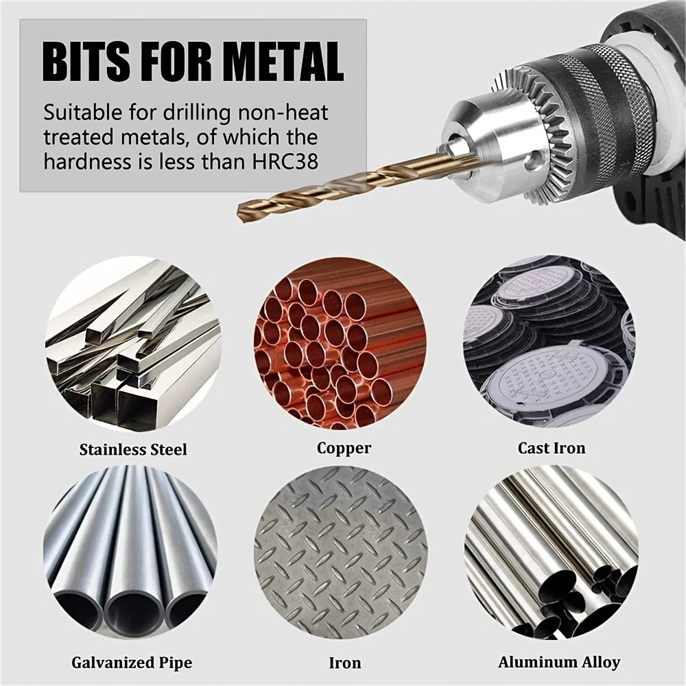 13/19/25pcs High-Speed Twist Drill Bit Set