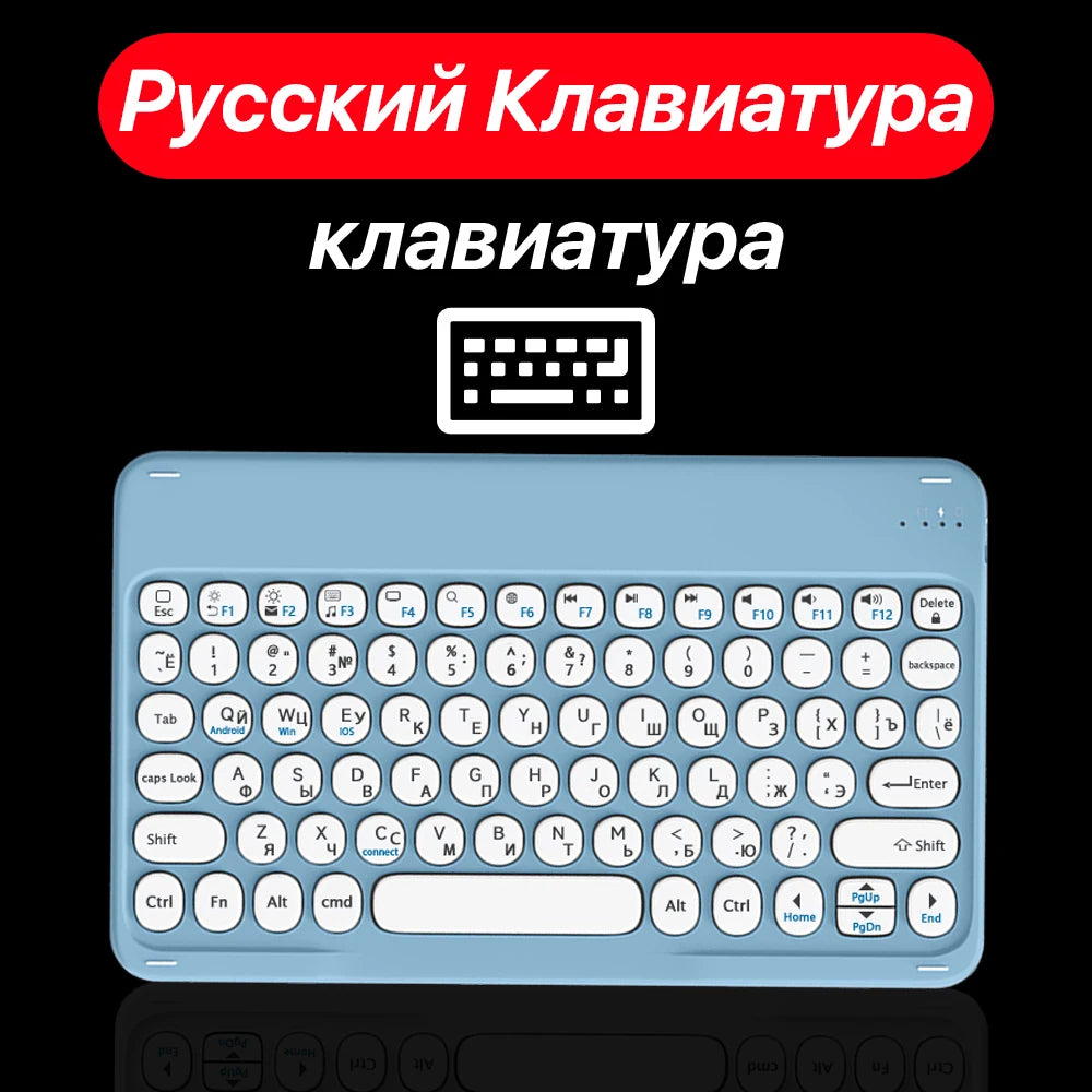 Round Key Bluetooth Wireless Keyboard For Android IOS Huawei Xiaomi Tablet by Snagg A Wireless Keyboard
