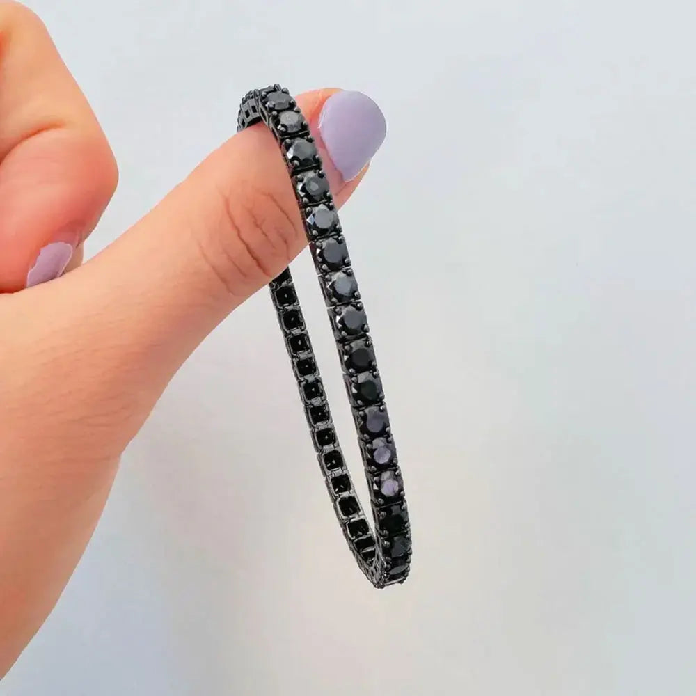 Black Moissanite Tennis Bracelet