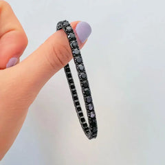 Black Moissanite Tennis Bracelet