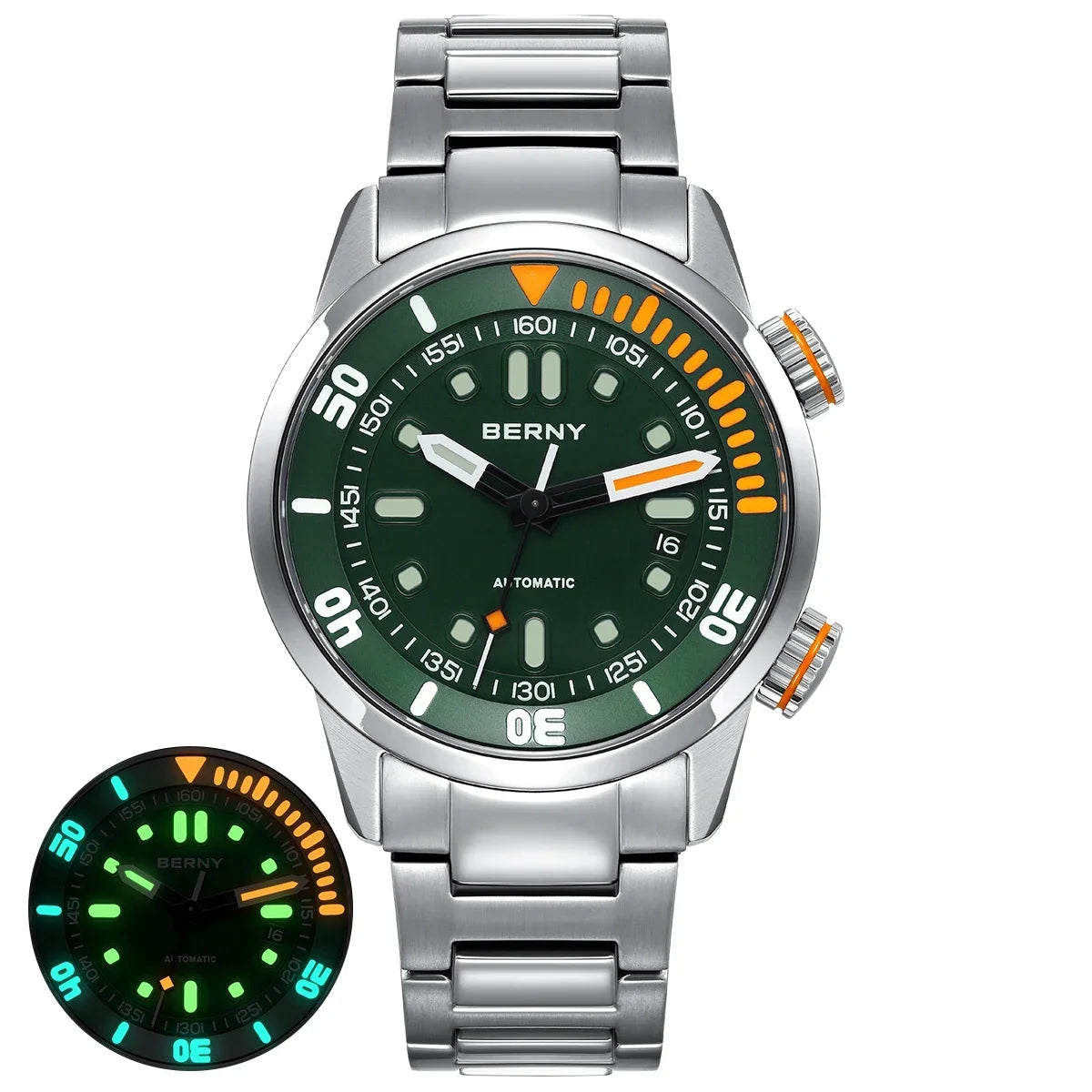 BERNY Automatic Dive Watch for Men