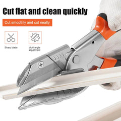 Adjustable Angle Miter Shears (45°–135°) with 2 Replacement Blades - SnaggIt