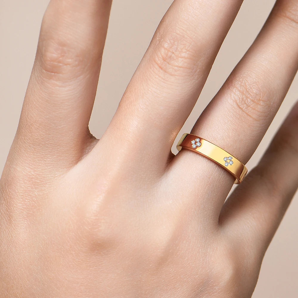Moissanite Wedding Band by Snagg A Ring