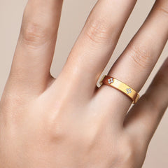 Moissanite Wedding Band by Snagg A Ring