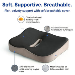 Memory Foam Seat Cushion – Ergonomic 3D Support by Snagg A Cushion