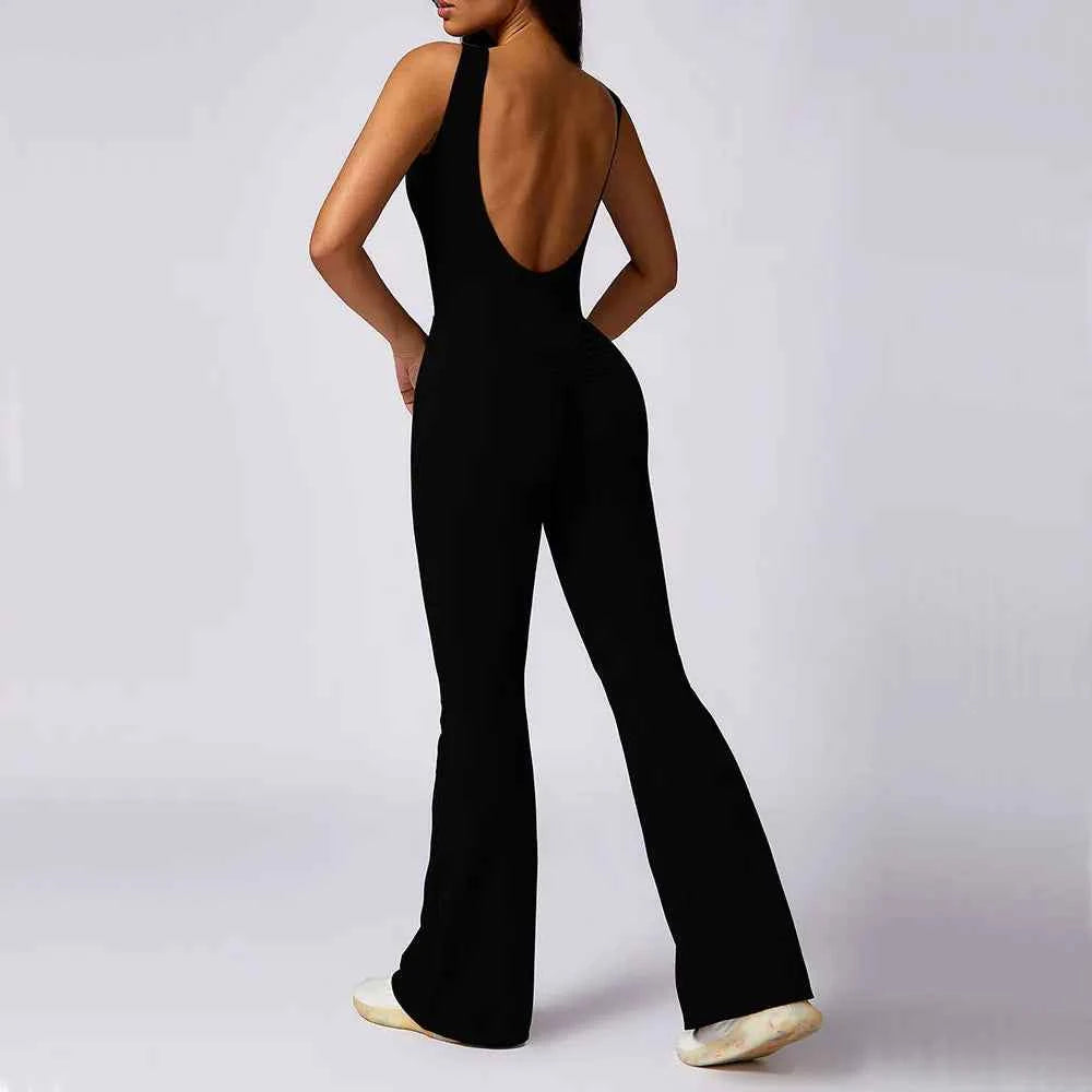 Women's Sports Jumpsuit | Push-Up Yoga Fitness Romper Stretch Bodysuit Gym Training Activewear