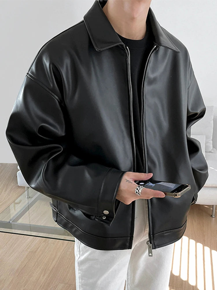 Short Black PU Leather Jacket by Snagg A Jacket