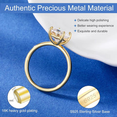 Oval Moissanite Ring by Snagg A Ring