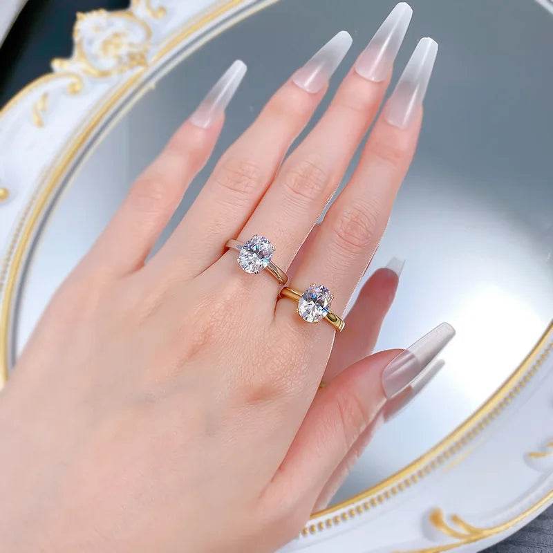 3ct Oval Moissanite Ring - SnaggIt