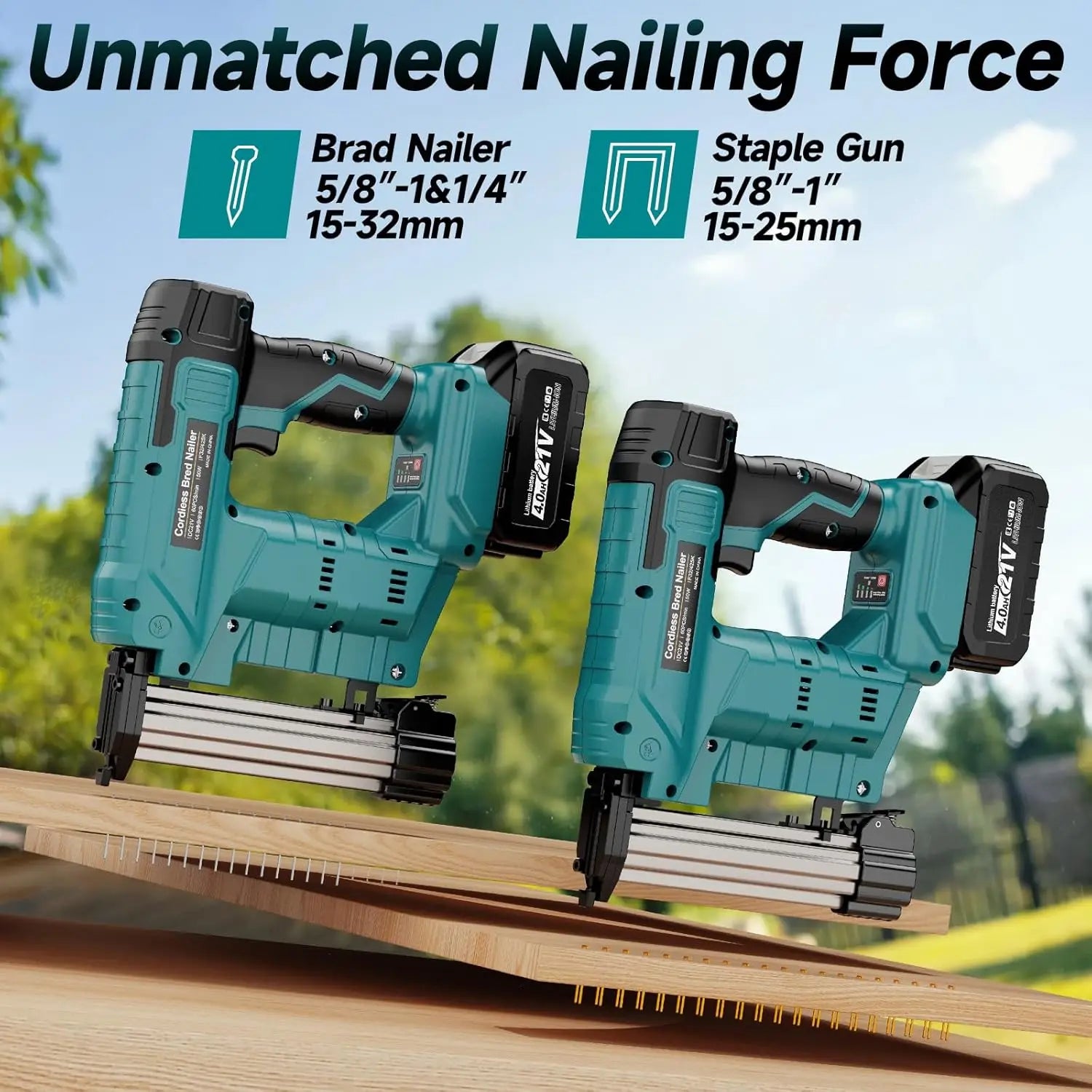 Cordless 2-in-1 Brad Nailer & Stapler