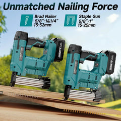 Cordless 2-in-1 Brad Nailer & Stapler