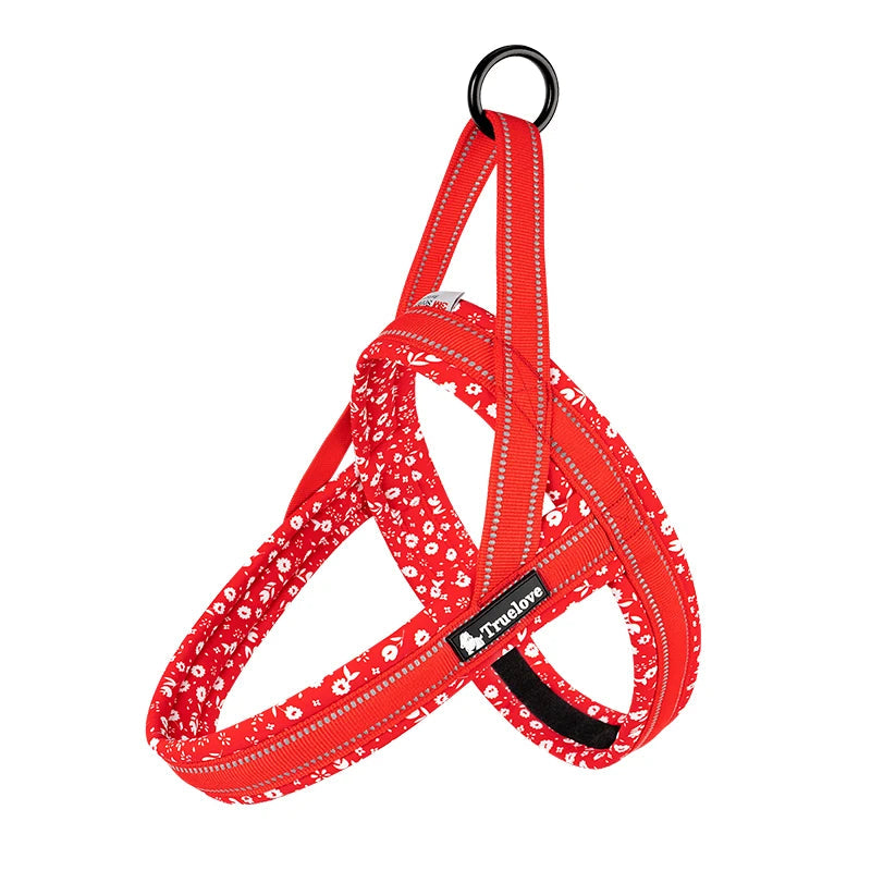 Floral Print Mesh Padded Dog Harness by Snagg A Harness