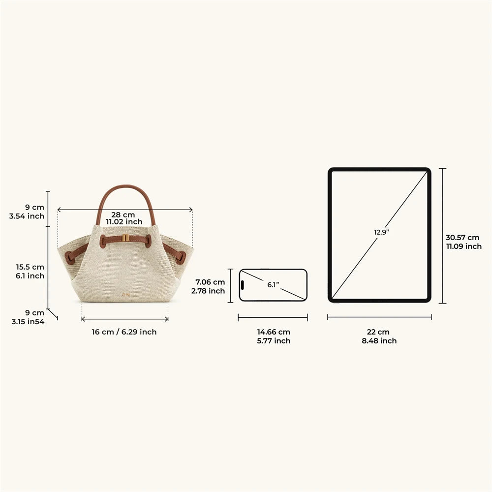 2025 Canvas & Vegan Leather Bag