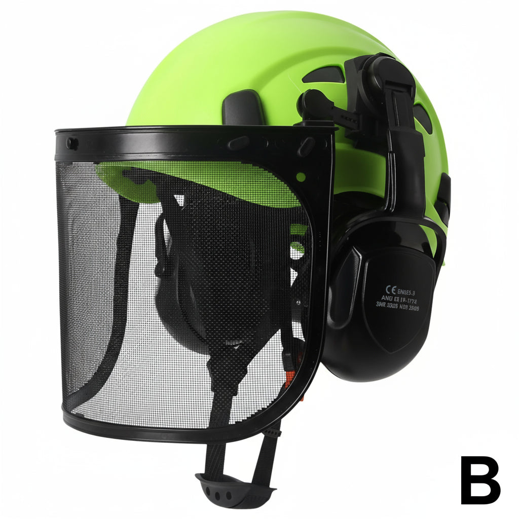 Forestry Safety Helmet With Earmuffs Face Shield by Snagg A Safety Helmet