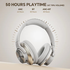 A10 ANC Wireless Headphones | Bluetooth Over-Ear Noise Cancelling Headset (50H Playtime) by Snagg A Headphone