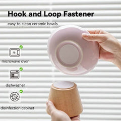 Cat Tilted Ceramic Bowl with Wooden Stand - SnaggIt