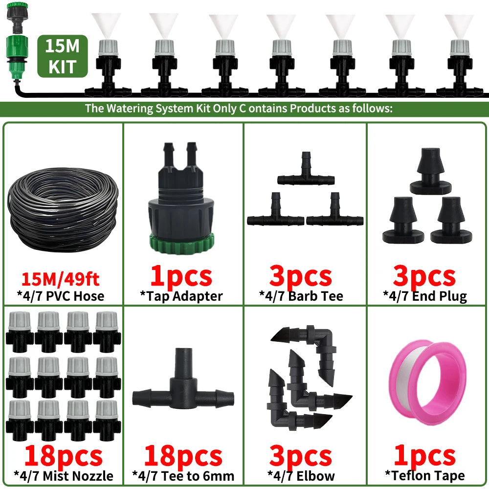10M–20M Garden Misting & Irrigation System