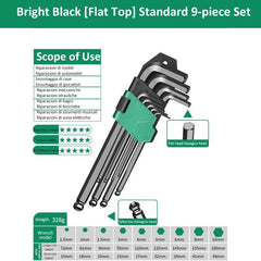 9-Piece L-Shaped Hex Key Set - SnaggIt