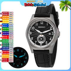 BERNY Titanium Automatic Watch – Full Titanium Strap | Seagull ST1731 | 10ATM Waterproof