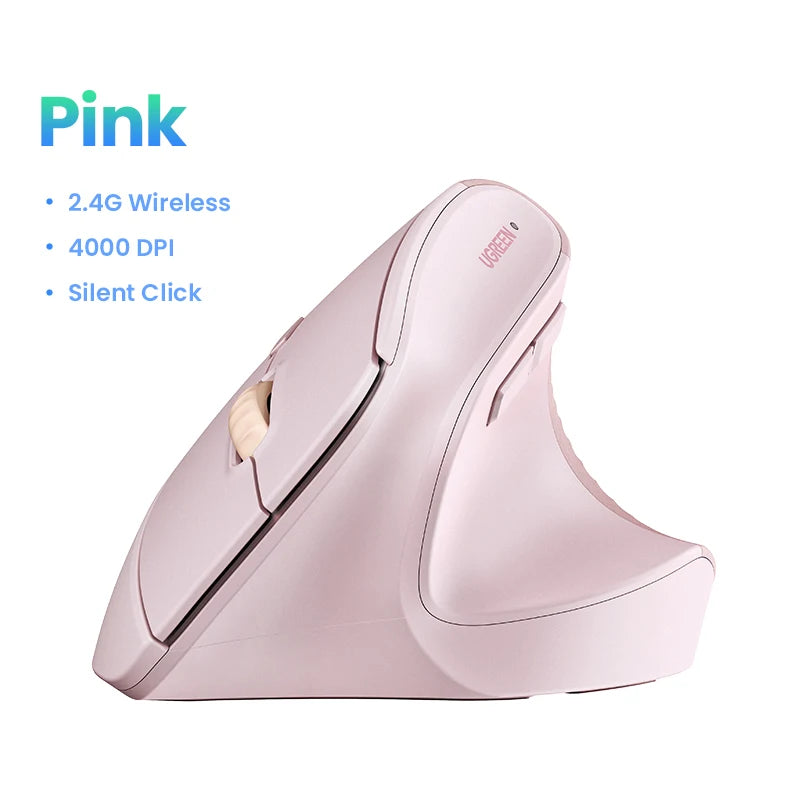 Vertical Wireless Mouse – 2.4G Ergonomic Design with 4000 DPI for PC, Laptop & Tablet by Snagg A Gaming Mouse