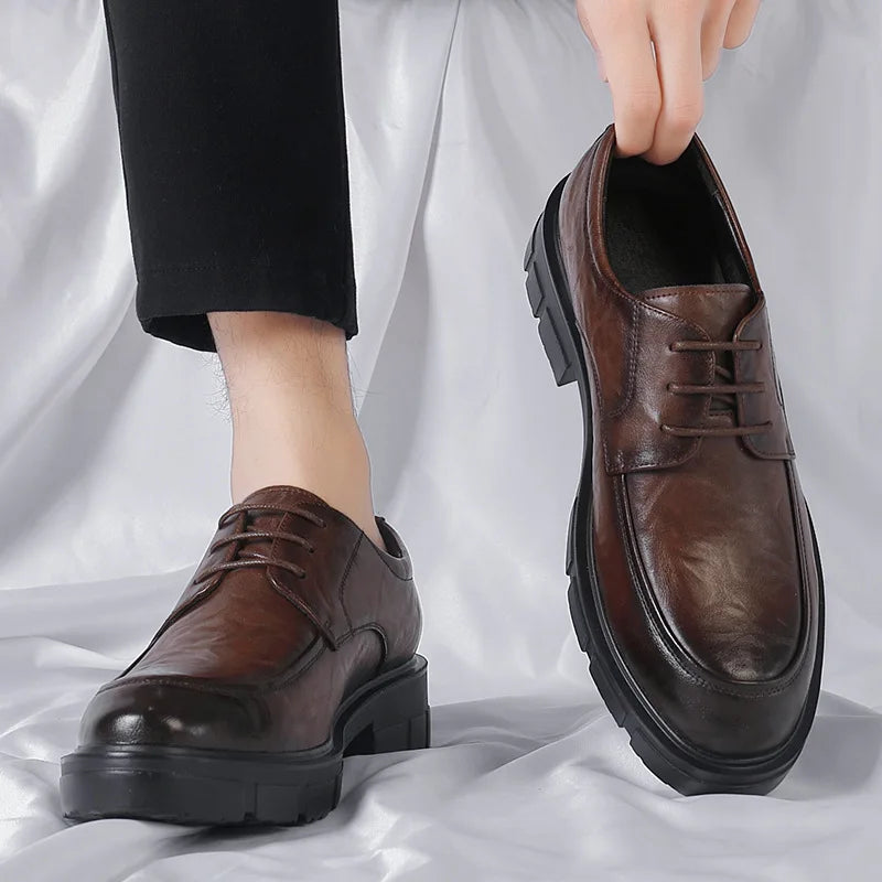 Men’s Height-Increasing Leather Dress Shoes by Snagg A Shoes