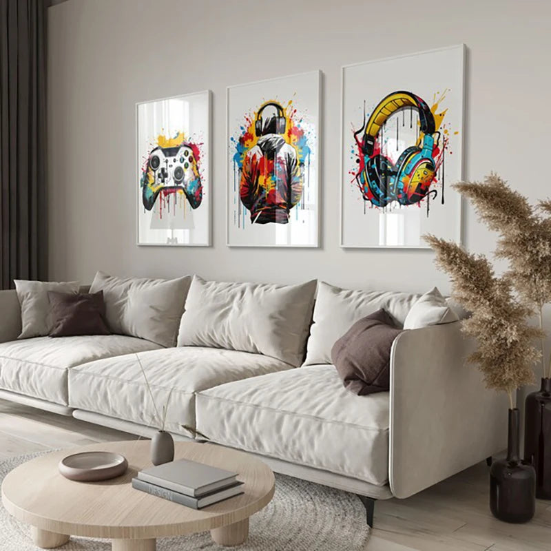 Set of 3 Gaming Wall Art Posters by Snagg A Print