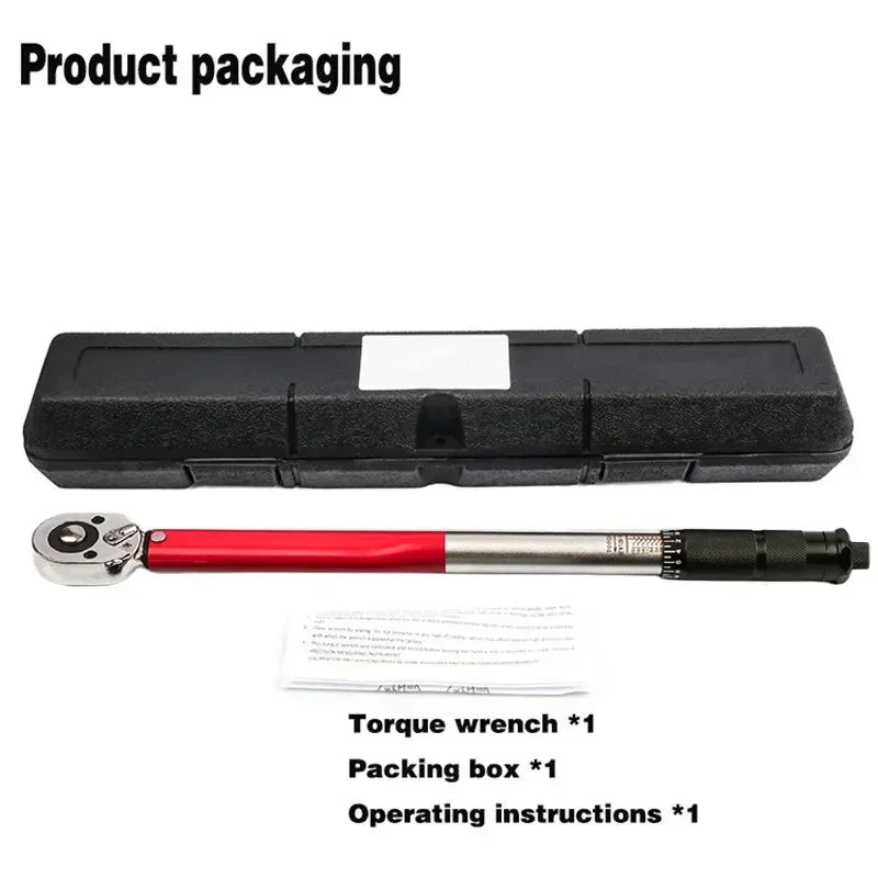 10–210 Nm Torque Wrench 1/2" – Precise Reversible Ratchet for Bicycle, Motorcycle & Automotive