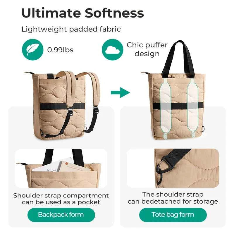 Women's Laptop Tote Bag 15.6" – Large Capacity College & Commuting Handbag for Work & University