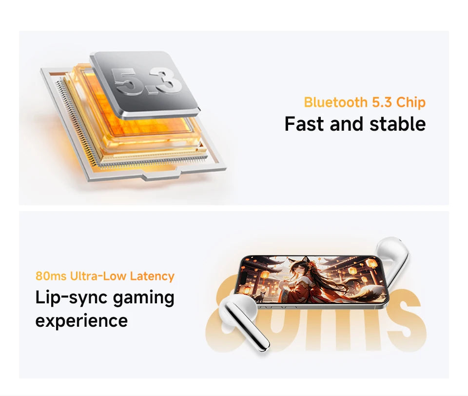 Wireless ANC Earbuds | Bluetooth 5.3 In-Ear Headphones with 6 Mic & Hi-Res Audio (34H Playtime) by Snagg An EarBud