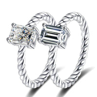 1ct Emerald Cut Moissanite Ring - SnaggIt