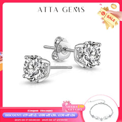 1 Carat Moissanite Stud Earrings