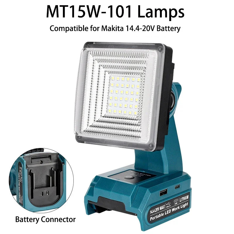 15W cordless LED work light for Makita 18V batteries – image 7