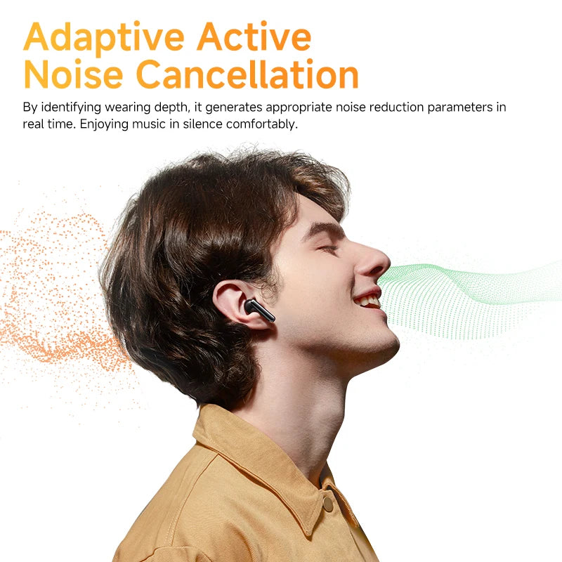 Wireless ANC Earbuds | Bluetooth 5.3 In-Ear Headphones with 6 Mic & Hi-Res Audio (34H Playtime) by Snagg An EarBud