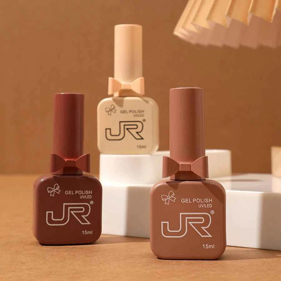 9pcs 15ml gel nail polish set Including Red Pink Nude - 10 Variants