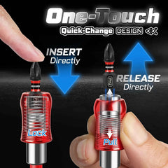 Mini Ratchet Screwdriver Set 16pcs | S2 Alloy Impact Magnetic Bit Holder 1/4" Wrench Push-Pull Case