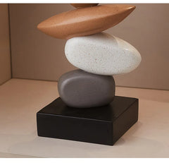 Stacked Stone Resin Sculpture by Snagg A Sculpture