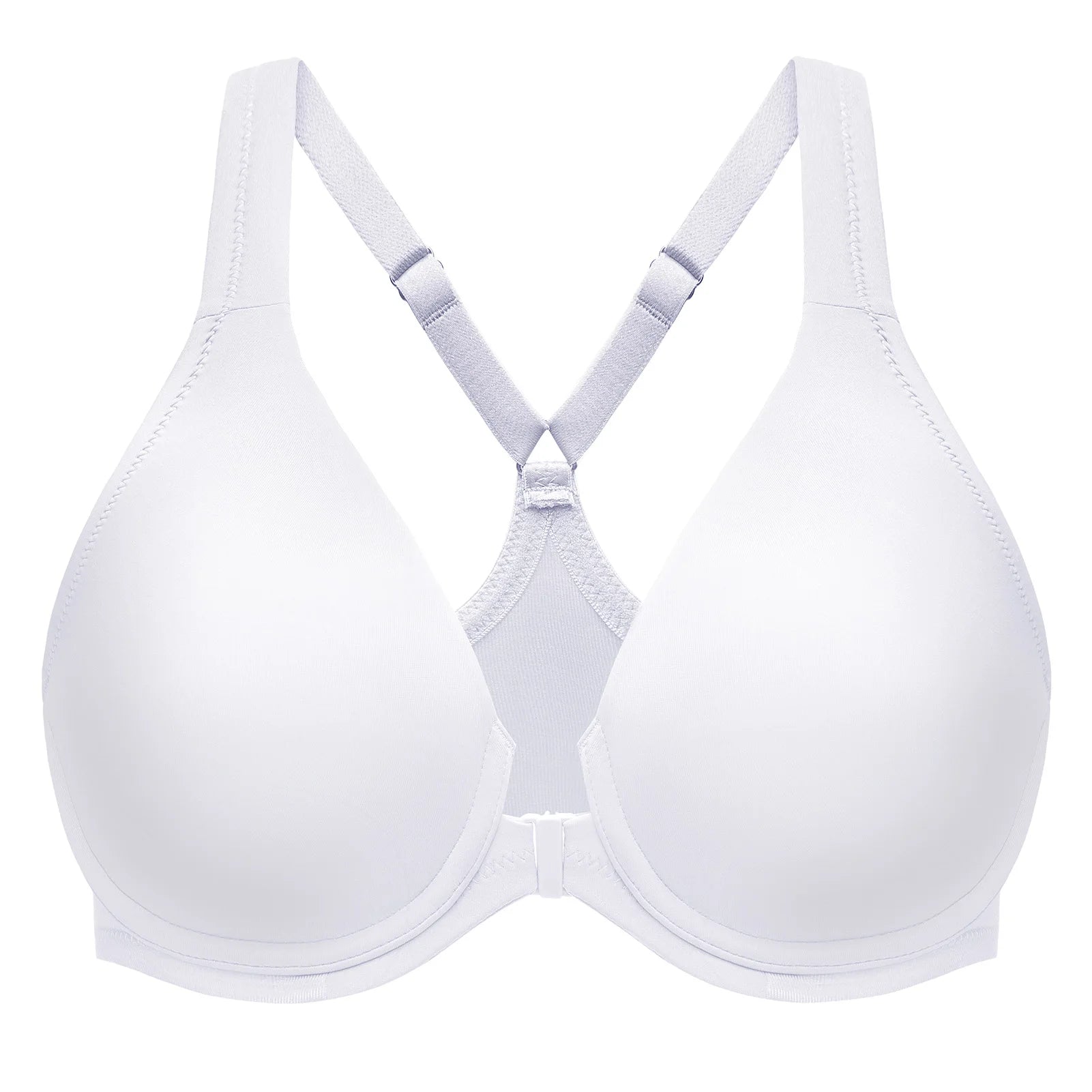 Front Closure Plunge Bra | Seamless Underwire Racerback Full Coverage