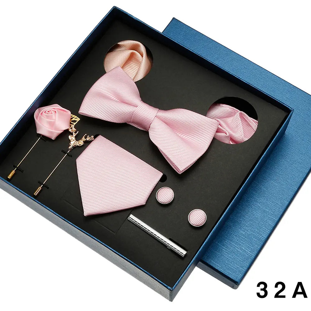 Luxury Silk Tie Set for Men - 32A - Others In Fashion