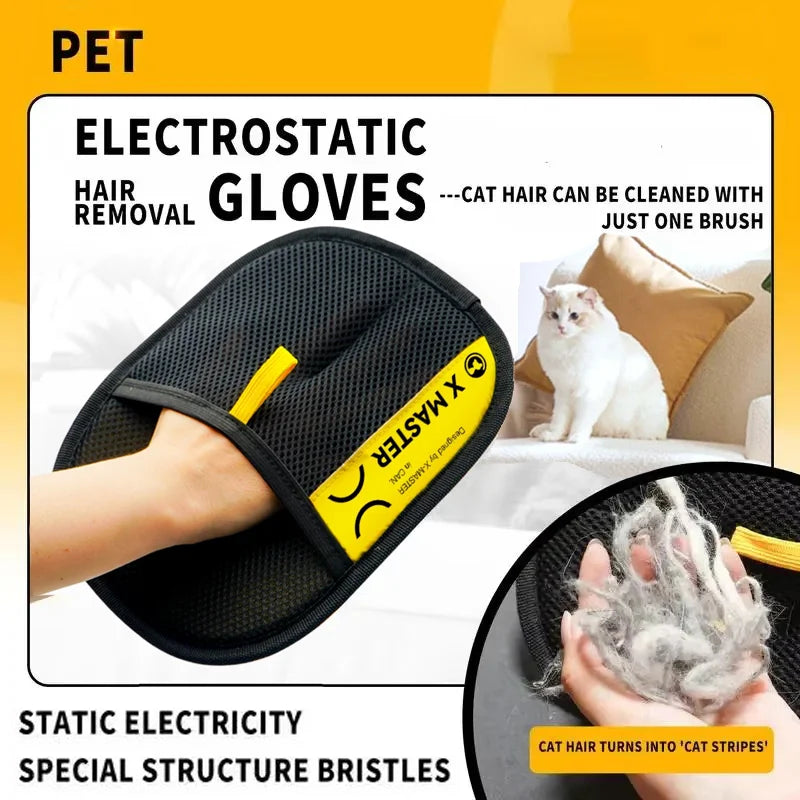 Pet Hair Remover Gloves Electrostatic by Snagg A Grooming Tool